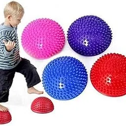 AcuFitness Hedgehog Balance Pods Pilates Ball Exercise Ball Yoga Ball Stability Balance Trainer Dots Plus Balance Pad, Core Body Balancing, Inflatable Stepping Foot Massage Ball (set of 4, 16 cm)-image-43