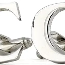 peluche Silver Coloured Alphabet Cufflink (Letter C)-picture-15