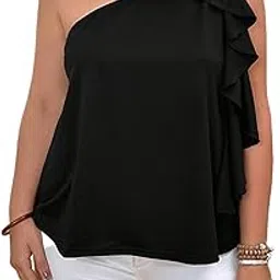 kotty Womens Floral Flutter Sleeve Empire Navy Blue Button Boat Neck Top-picture-16