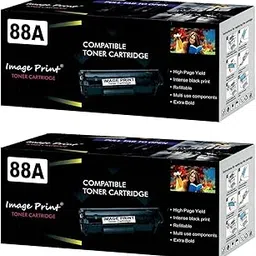 Image Print 88A Replacement for HP 88A / CC388A Toner Cartridge Compatible with HP Laser Printers P1007, M1136 MFP, M126nw MFP, M1218nfs, M128fw MFP, M128fn MFP, M226DW and M226DN (Pack of 2)-image-59