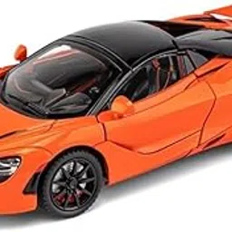 FEXXA 1:24 Scale Exclusive Alloy Metal Pull Back Die-cast Car Model with Sound Light Mini Auto Toy for Kids Metal Model Toy Car with Sound and Light? (1:24 Big McLaren 720s-【 Orange 】)-picture-11