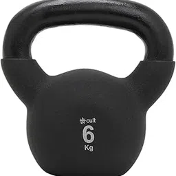 Cult 6kg Neoprene Anti-Slip Grip Kettlebell for Home Workout - Black-picture-14