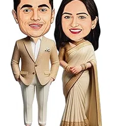 makertech gifting Avatar Studio Personalized Gift for Husband, Wife Character Caricature Photo Frame Unique Design Customized Gift for Friends & Family (Wedding Couple - 2) (Multicolor, 10 Inches)-picture-27
