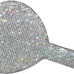 SECRET DESIRE Sparkling Handheld Makeup Mirror Travel Mirror Portable for Women Girls White |Makeup|Makeup Tools & Accessories|Makeup Mirrors-image-28