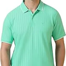 Allen Solly Men Polycotton Regular Fit Solid Textured Herringbone Polo-picture-16