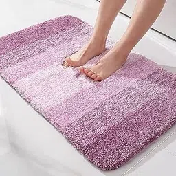 Microfiber Rectangular Door Mats for Home Living Room | Anti-Skid Doormats for Bathroom and Bedrooms | Main Door Mat for Entrance (Purple, 16 X 24 Inch)-picture-32