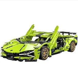 MAGICVILLE 1:18 Scale Green Lambo Racing Car Building Blocks – 470 PCS Pull-Back Assembly Kit | Collector’s Model Toy Compatible with Major Bricks | Creative Gift for Kids & Racing Fans-picture-44