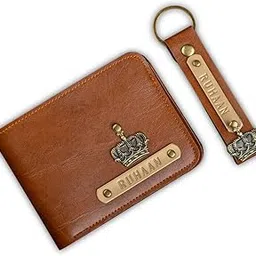 navya royal art Leather Men's Wallet and Keychain Combo Pack for Gift/Combo Set - Tan 3-picture-18