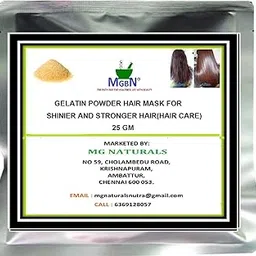 Gelatin Powder Hair Mask for Shinier and Stronger Hair(Hair Care) - 25 gm-picture-40