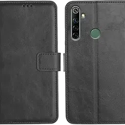 Blackpool Wallet Flip Cover for Oppo Realme 5 (Flexible | Leather Finish | Card Pockets Wallet & Stand | Black)-picture-14