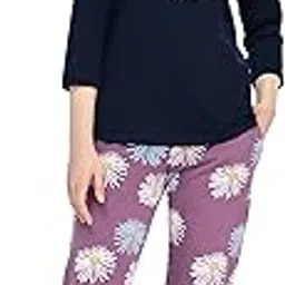 zeyo Night Suit for Women's Printed Cotton Night Dress of Top and Pajama Set-picture-47