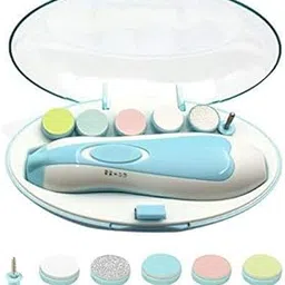 DClub New Baby Nail File Electric,Baby Nail Trimmer with 6 Grinding Heads Safe for Newborn Baby (Blue)-image-43