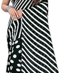 leelavati Printed Bollywood Georgette Saree for Women With Unsticted Blouse Peice (Black) (VR-GR-1344)-picture-42