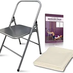 Friends Of Meditation Iyengar Yoga Chair | Backless Yoga Chair for Holding, Alignment, Flexibility | Capacity: 100kg | Includes Yoga Blanket and Yoga Book (with 112 Ways of Using The Chair)-picture-17