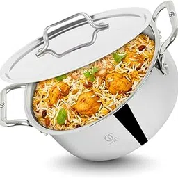 Primax 20CM(3.5 LTR) Triply Stainless Steel Casserole/Dutch Oven/Handi/Biryani Pot, Heavy Base, Induction Compatible, with Stainless Steel Lid, Capacity 3.5 Litre-picture-12