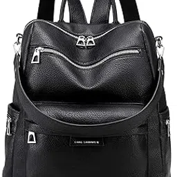 proarch Medium 26L Backpack Purse for Women Convertible Travel Vintage PU Leather Shoulder Backpack-picture-44