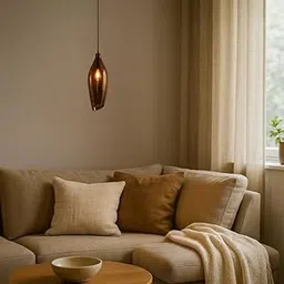 Whispering Homes Brilliance Beam Glass Hanging Pendant Light - Metallic Red for Home & Office Decor-picture-25