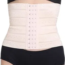 skeroto Women's Waist Trainer Corset for Everyday Wear Steel Boned Tummy Control Body Shaper with Adjustable Hooks-its a Free Size Belt Suitable-picture-37
