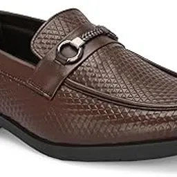 el ador Men's Genuine Leather Comfortable with Stylish Slip On Formal Shoes-picture-53