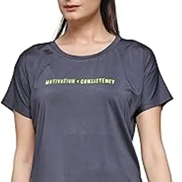 mkh Women Dri-Fit Gym T-Shirt | Breathable Activewear for Workout, Running & Yoga | Lightweight Poly-Spandex Sports Top/MKHWT-17045-picture-38