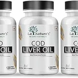 La Nature's Cod Liver Oil 300Mg, High In Vitamin A & D - Supports Brain, Joints, Eyes, And Immune System For Men And Women - 360 Soft gels Pack of 3-picture-50