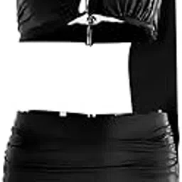 enakshi (label) Two Pieces Summer Outfits for Women Suit Bandeau Going Out Crop Tops S Black|Clothing, Shoes & Accessories | Womens Clothing | Dresses-picture-22