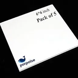 Porpoise Acrylic Sheet 3mm 6"x6" Pack of 5 pcs for Glass Painting High Glass UV Resistance Easy to use It has a Protective Film Cover Its Safe & Durable Multipurpose Use (3mm, 6x6 inch) (White)-image-23
