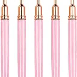 Nail Art Brushes, 5Pcs Super Fine Strip Brush Set for Long Line Thin Detail Fine Drawing Delicate Coloring Pink Metal Handle Nail Brush 7/9/12/15/20mm (pink)-image-80