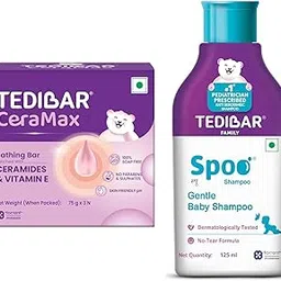 Tedibar Ceramax Bathing Bar,75g x 3 AND Spoo No-Tear Formula baby shampoo 125ml-picture-16