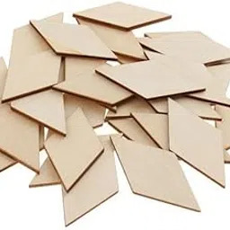 Enakshi® 4xUnfinished Natural Rhombus Shapes Wood Sign Plaque Craft 30pcs 60x30mm|Crafts | Multi-Purpose Craft Supplies | Crafting Pieces | Wooden Pieces-image-5