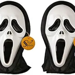 Sage Square Ghost Comic FACE MASK Fawkes Mask Anonymous Edition Face-Mask Perfect Fit Cosplay Holi Halloween Function Party (Set of 2) image 1