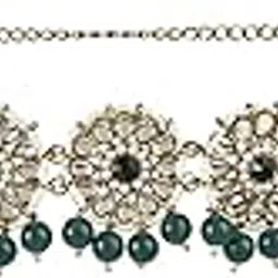 i jewels Gold Plated Traditional Ethnic White Floral Design Kundan And Stone Studded Adjustable Pearl Kamarband/Belly Chain/Kandora/Wait Belt For Women-picture-40