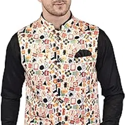 printcultr: merchandise yourself PRINT CULTR Men's Printed Cotton Sleeveless Nehru/Modi jacket/Sadri/Waistcoat/Bundi Jacket/Jacket - For Festive/Wedding/Party | (PCN24)-picture-23