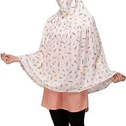 7 season's Cotton Short Scarf Cum Mask scarves Usable for vehicle Driver White Printed Design-picture-16