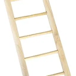 5 Stairs Fun Natural Wooden Ladder Toy for Training, with Hooks for Parakeets, Parrots, Cockatoo and Lovebirds Budgies and Other Small, Medium Bird.-picture-14