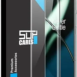 SupCares Edge to Edge Curved Full Glue Tempered Glass for OnePlus 11 5G (6.7 inch) with Easy Self Installation Kit | Black-picture-30