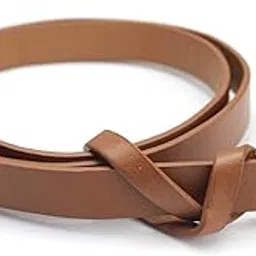 romp fashion Women'S Dark Brown P.U Leather Braided Buckle Belt For Casual And Partyware-picture-49