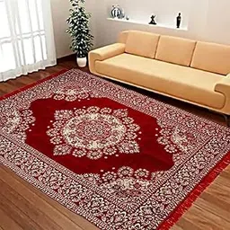 Royalking Floral Carpet (Purple, Cotton, 5 x 6 ft)-picture-18