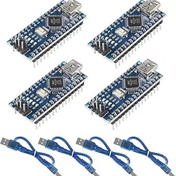 DWEII 4PCS for Nano V3.0 ATMEGA328P Module CH340C Chip 5V 16MHz Mini USB Micro-Controller Board with 4PCS Mini USB Cable Compatible with Arduino-picture-11