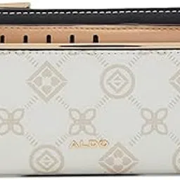 aldo Polyurethane Women's Monogram Wallet, Peach-picture-10