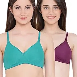 clovia Women's Cotton Lightly Padded Wire Free T-Shirt Bra-picture-14