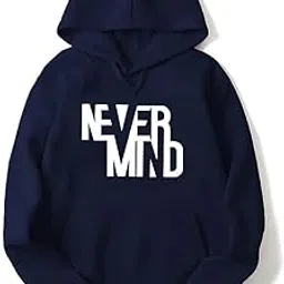 tdoc Women's Hooded Neck Regular Fit Fleece NEVER MIND Printed Hoodie For Winter Wear-picture-54