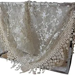 Generic Women Sheer Floral Triangle Veil Church Mantilla Scarf Shawl Wrap 18 Beach Wear Wraps N161413 | Pack of 1-picture-39