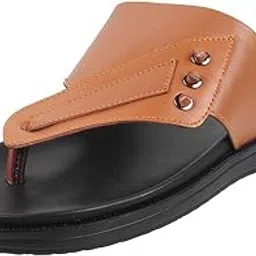 mochi Men's Faux Leather Embellished Thong Stylish Slipper Sandal-picture-29