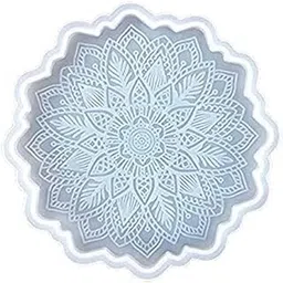 SNOOGG® Pack of 1, 8-inch Mandala Carving Silicone Mold for Epoxy Resin Casting, Resin Art, DIY Crafts, and Handmade Gifts-picture-17