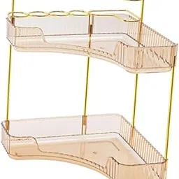 ECOMISTIQ®Corner Bathroom Organizer Makeup Storage Holder for Shampoo Bedroom Bathroom Light Brown|Home & Garden | Bath | Bath Caddies & Storage-picture-10