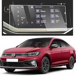 CEASE PROTECTOR Company Fiited Car's Android Player Touch Screen System Screen Guard Compatible with Volkswagen Virtus GT Plus 1.5 TSI EVO DSG (10.5 inch) 2022-23 Clear Glossy (1: Piece)-picture-48