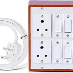 Cordnet Extension Board Heavy Duty Cable 10 Meter Wire with Six-Socket Power Strip with One Switch, One Indicator, and Three-Pin Plug (Set of 1)-picture-15