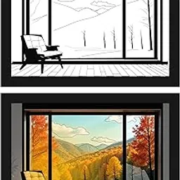 SIGNOOGLE Autumn Garden LED Painting Photo Frame For Tabletop | LED Light Up Picture Frame USB Powered Night Light Art Decor for Living Room, Bedroom, Wedding, Birthday Gift (21 x 3 x 14.8 Cms)-image-20