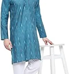 vastraa fusion Father & Son Pure Cotton Ikat Printed Kurta - Each product can be purchased separately-picture-56